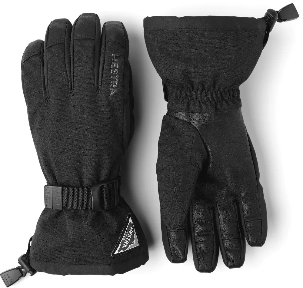 Hestra Powder Gauntlet 5-finger Ski Gloves - Black 3 Hestra Powder Gauntlet 5-finger Ski Gloves - Black