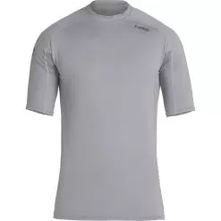 NRS Men's Rashguard Short­-Sleeve Shirt - Titanium