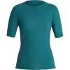 NRS Women's Rashguard Short­-Sleeve Shirt - Mediterranean -Ski Equipment Shop NRS Womens Rashguard Short Sleeve Shirt Mediterranean
