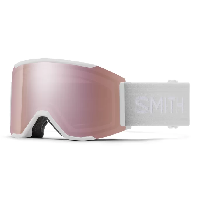 Smith Squad MAG Low Bridge Fit Snow Goggles - White Vapor / CPE Rose Gold