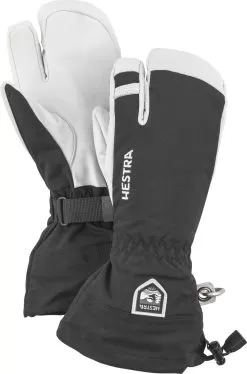 Hestra Army Leather Heli 3-Finger Ski Gloves - Black