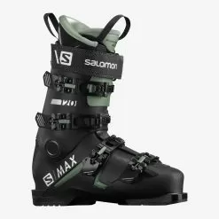 Salomon S/MAX 120 Ski Boots - Black/Oil Green/Silver